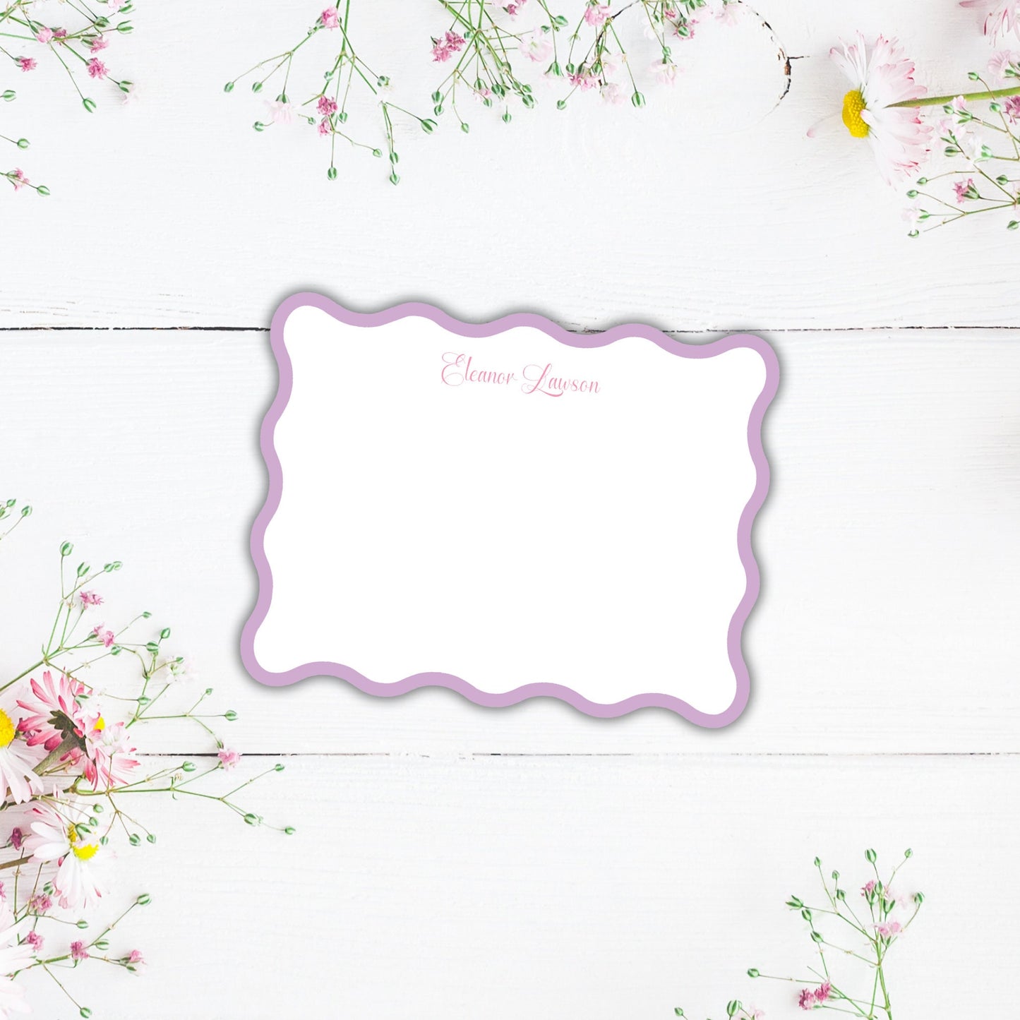 Wavy Floral Notecards