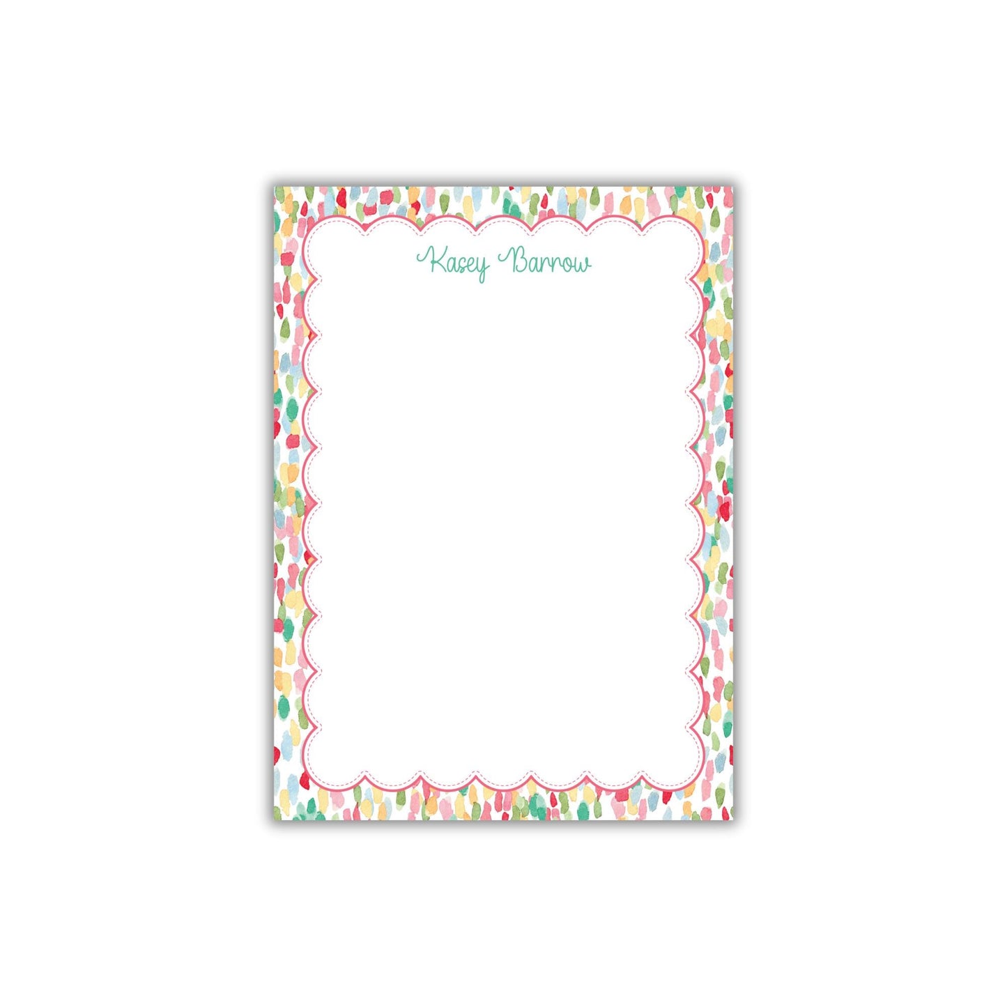 Rainbow Scallop Notepad