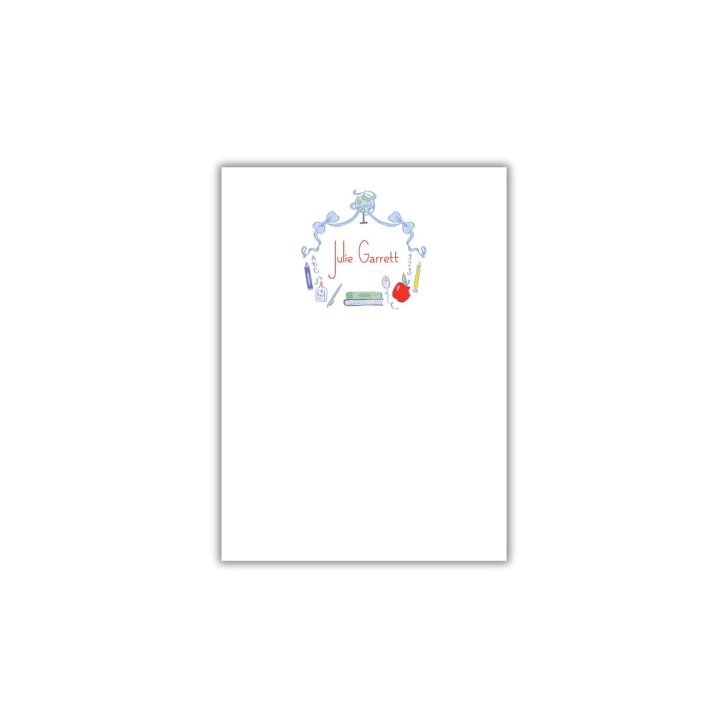 Schoolhouse Crest Notepad - Blue