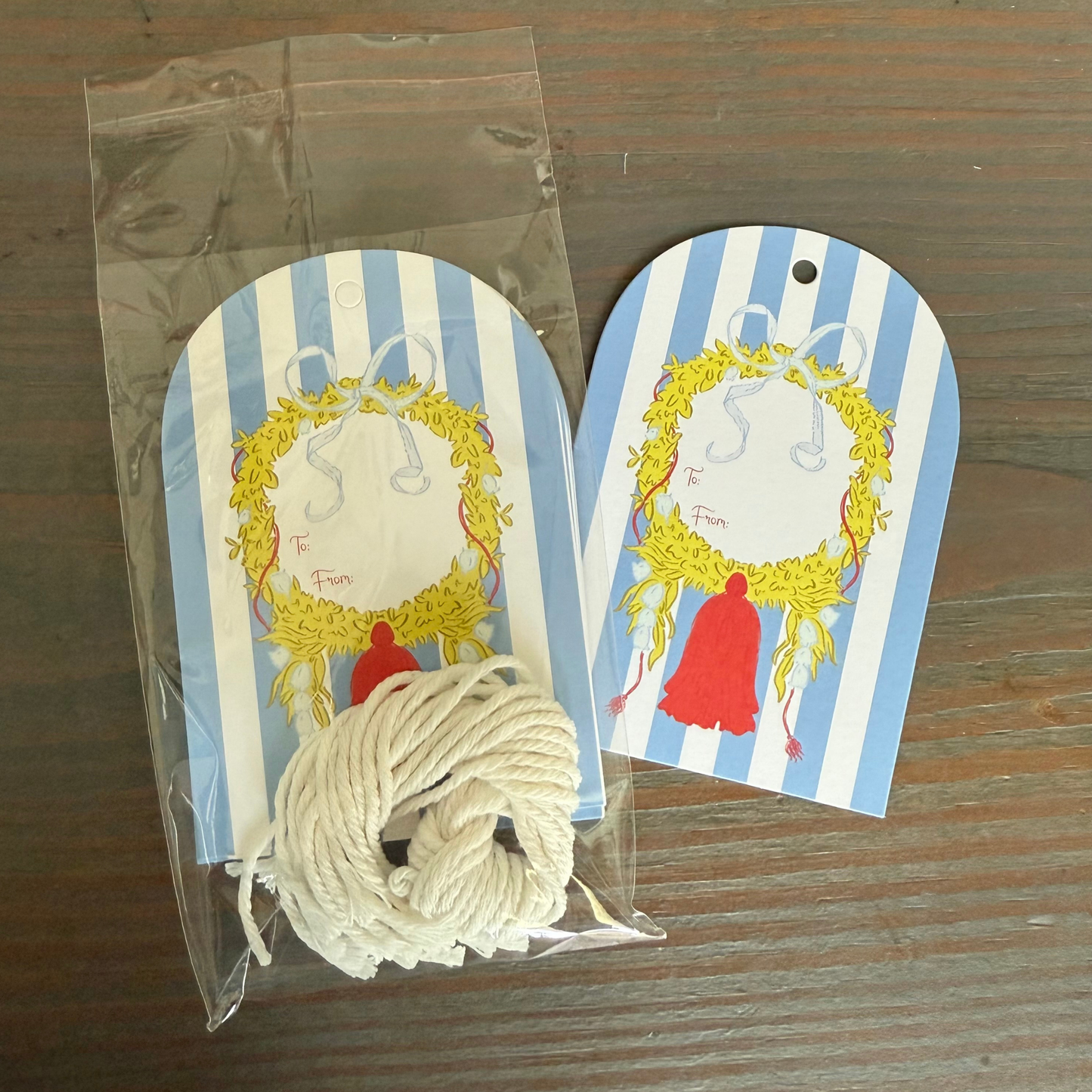 Vintage Wreath Arch Christmas Tags - Slightly Imperfect