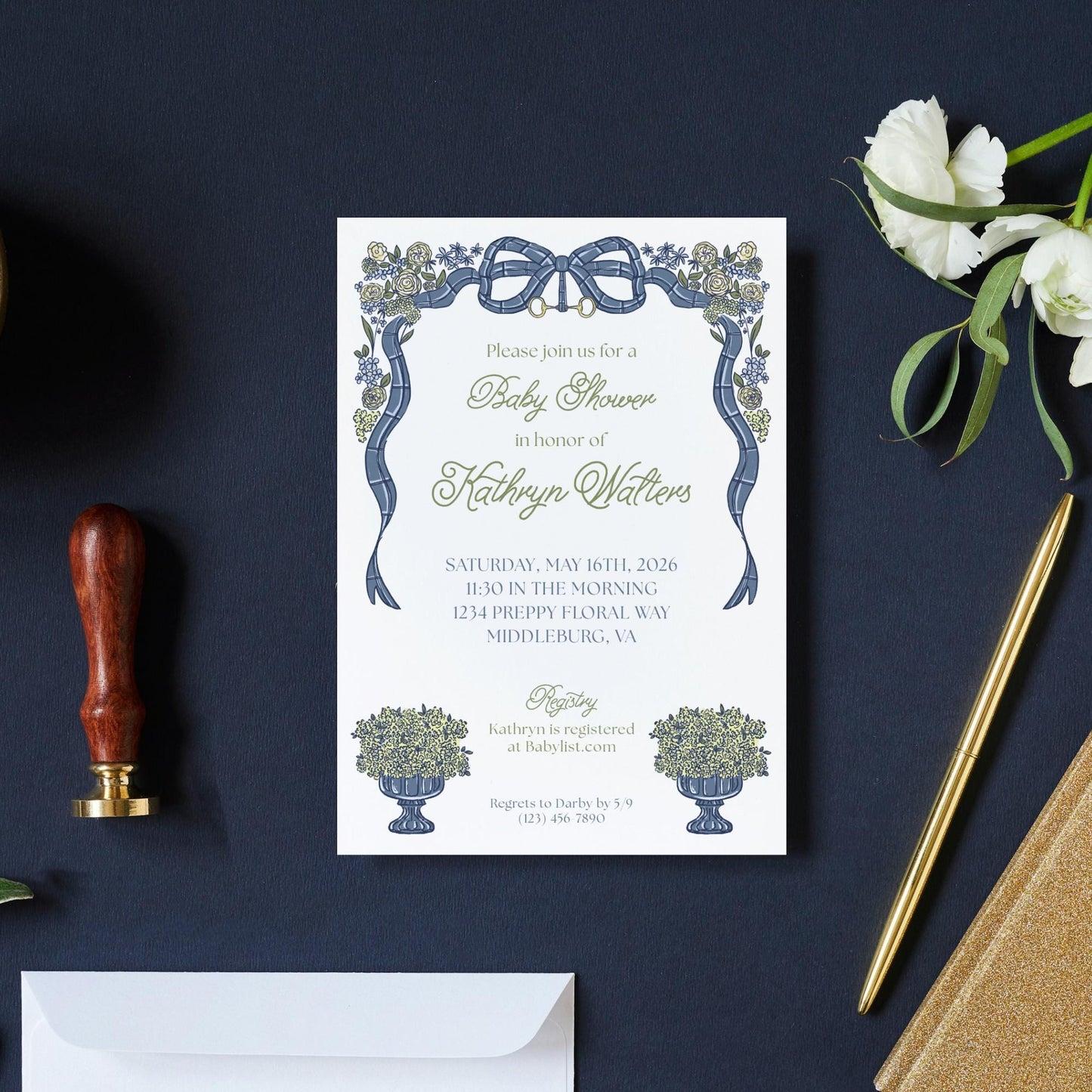 Ralph Baby Shower Invitation - Blue