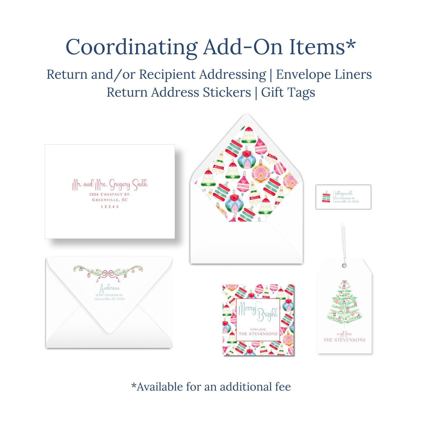 Retro Ornament Christmas Card