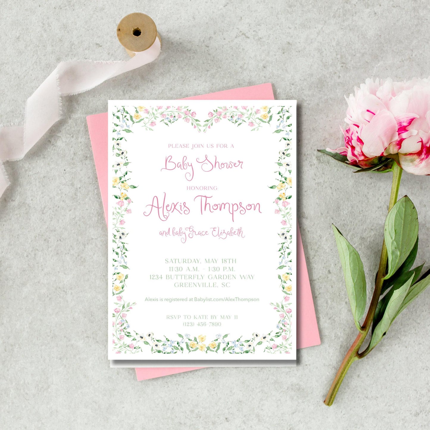 Give Me Butterflies Baby Shower Invitation