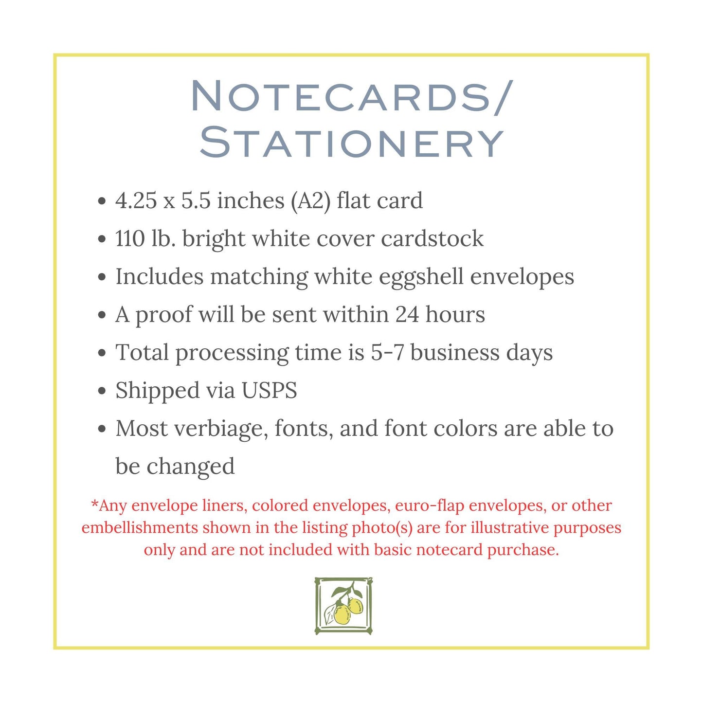 4.25 x 5.5 inches (A2) flat card