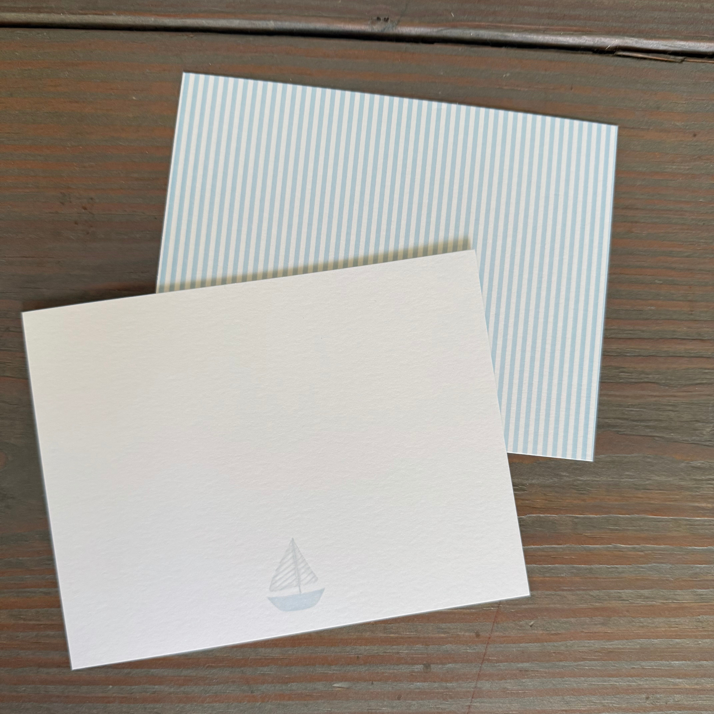 Blue Sailboat Notecards, Set of 10 - Sample Extras