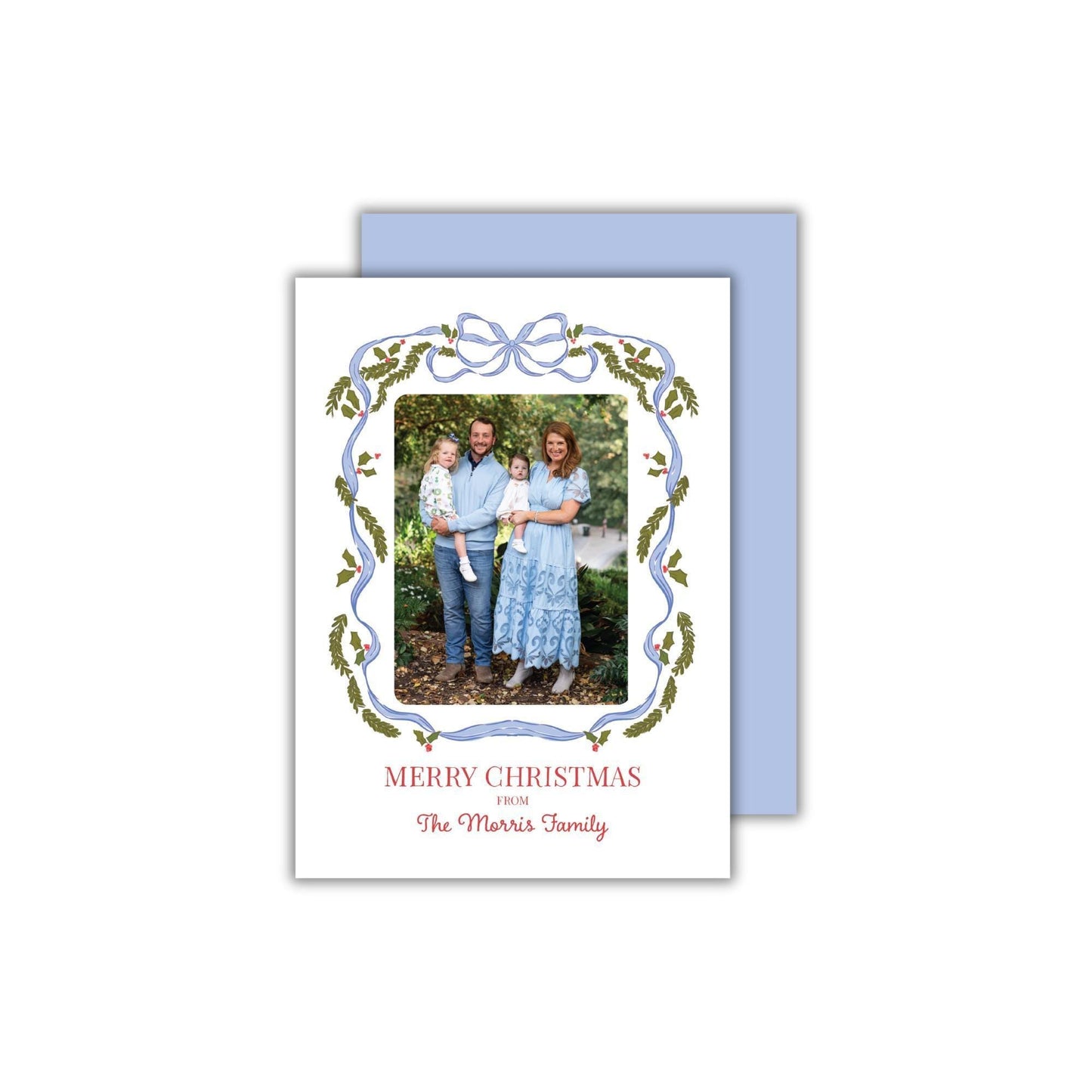 Virginia Vines Christmas Card - Blue