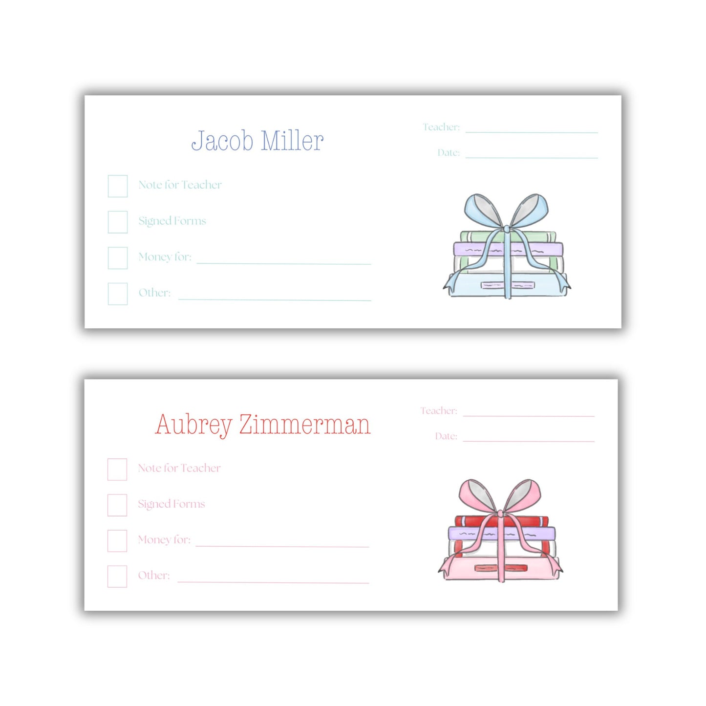 Book Stack Money Envelopes