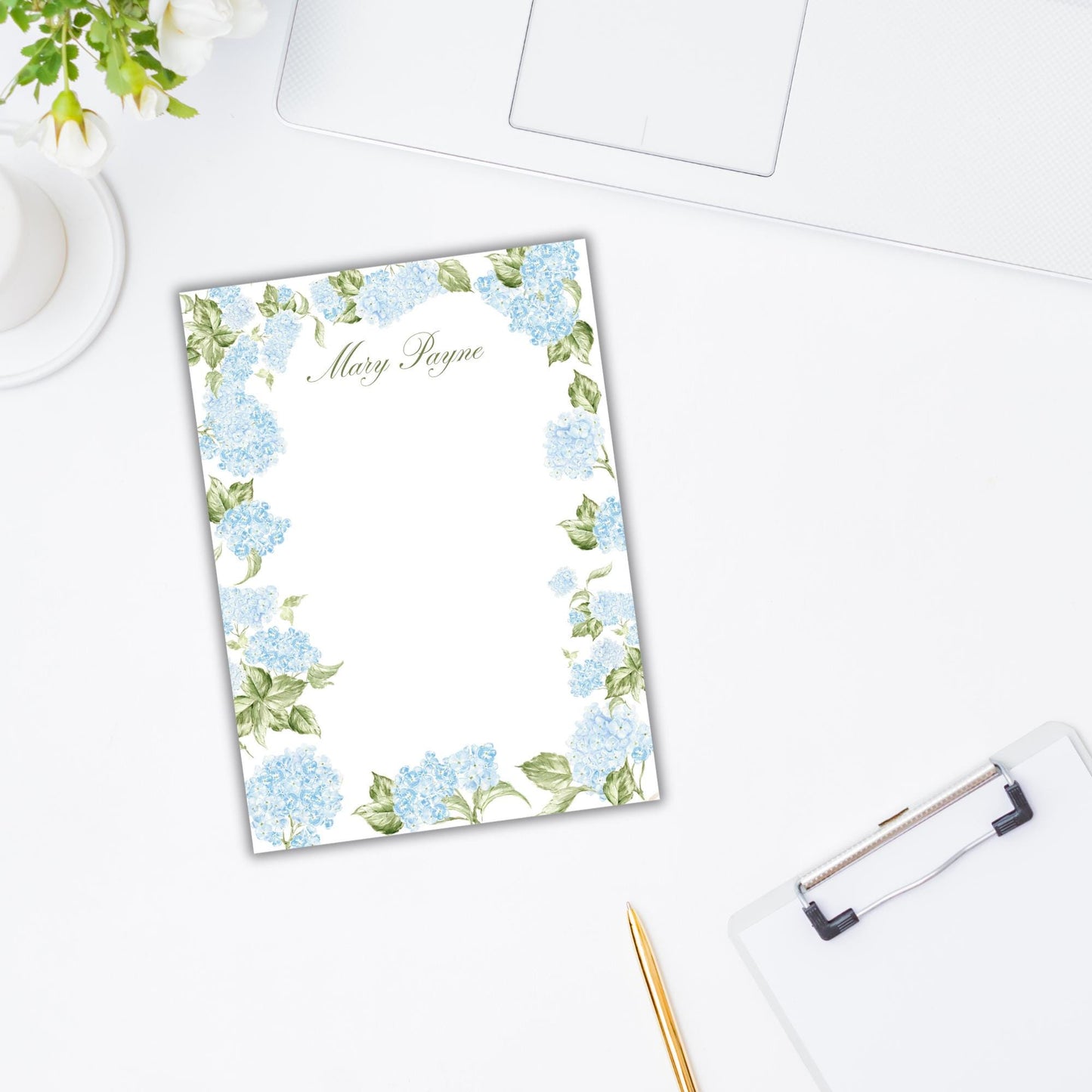 Blue Hydrangeas Notepad