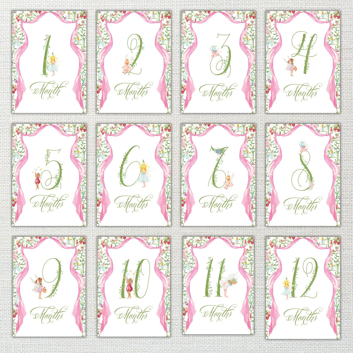 My Fairy First Year Milestone Cards