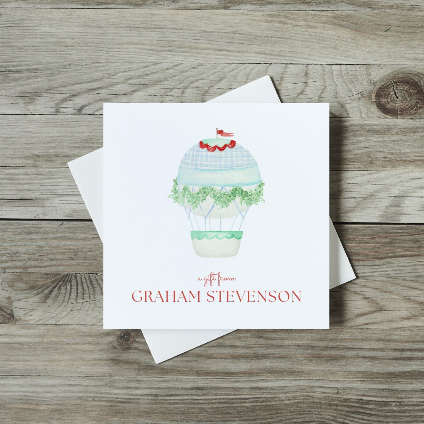 Hot Air Balloon Enclosure Cards - Red
