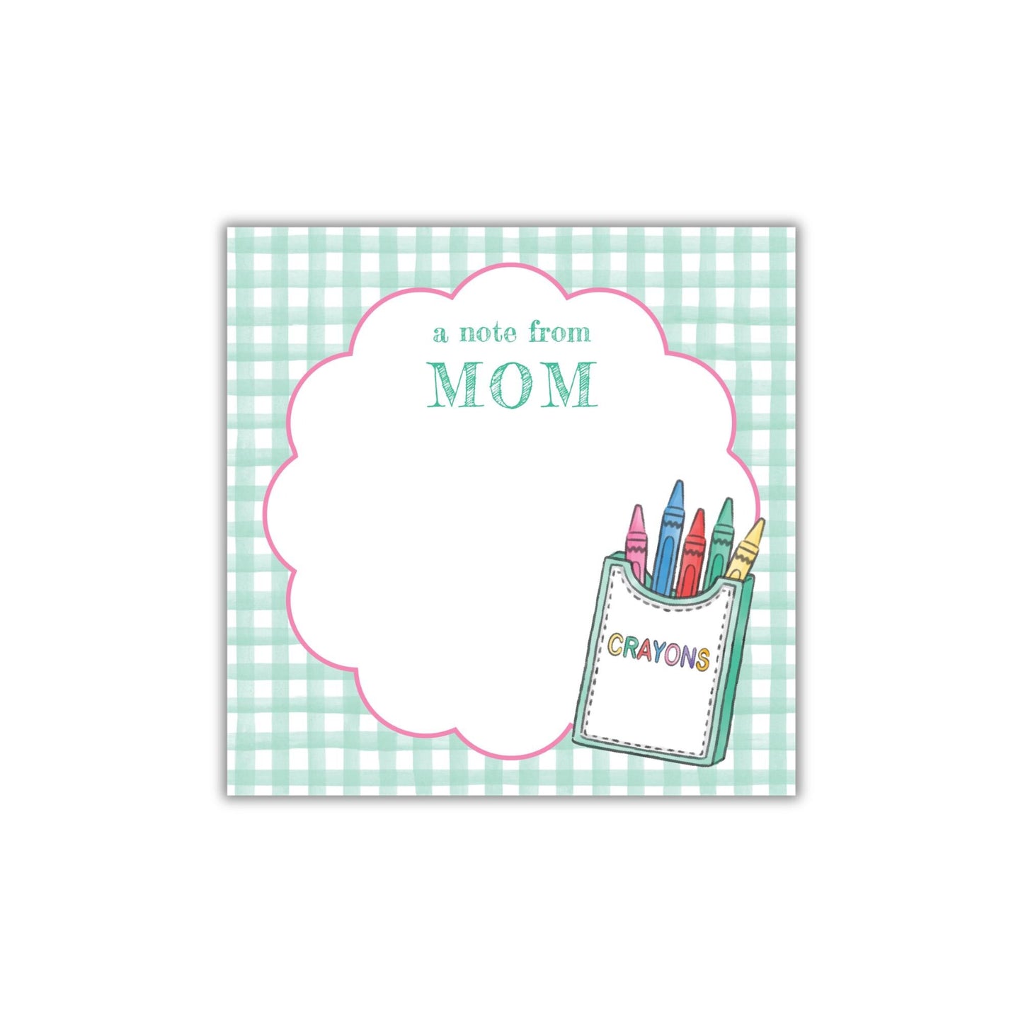 Colorful Crayons Lunch Box Notepad