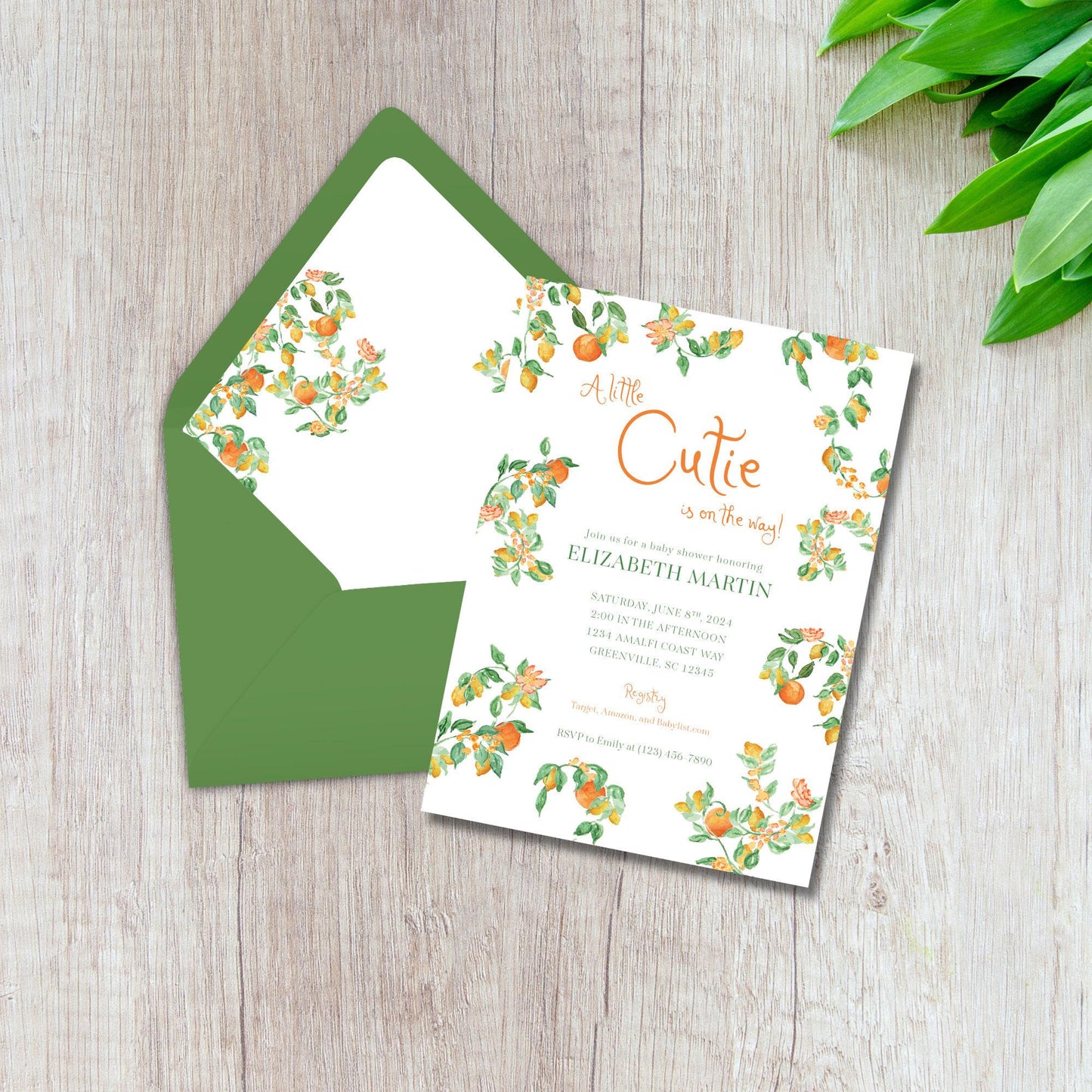 Little Cutie Baby Shower Invitation