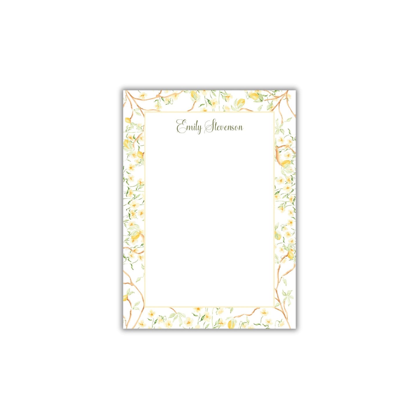 Lemon Chinoiserie Notepad