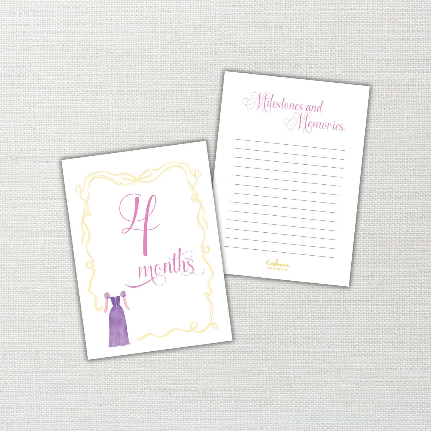 Princess Milestone Cards