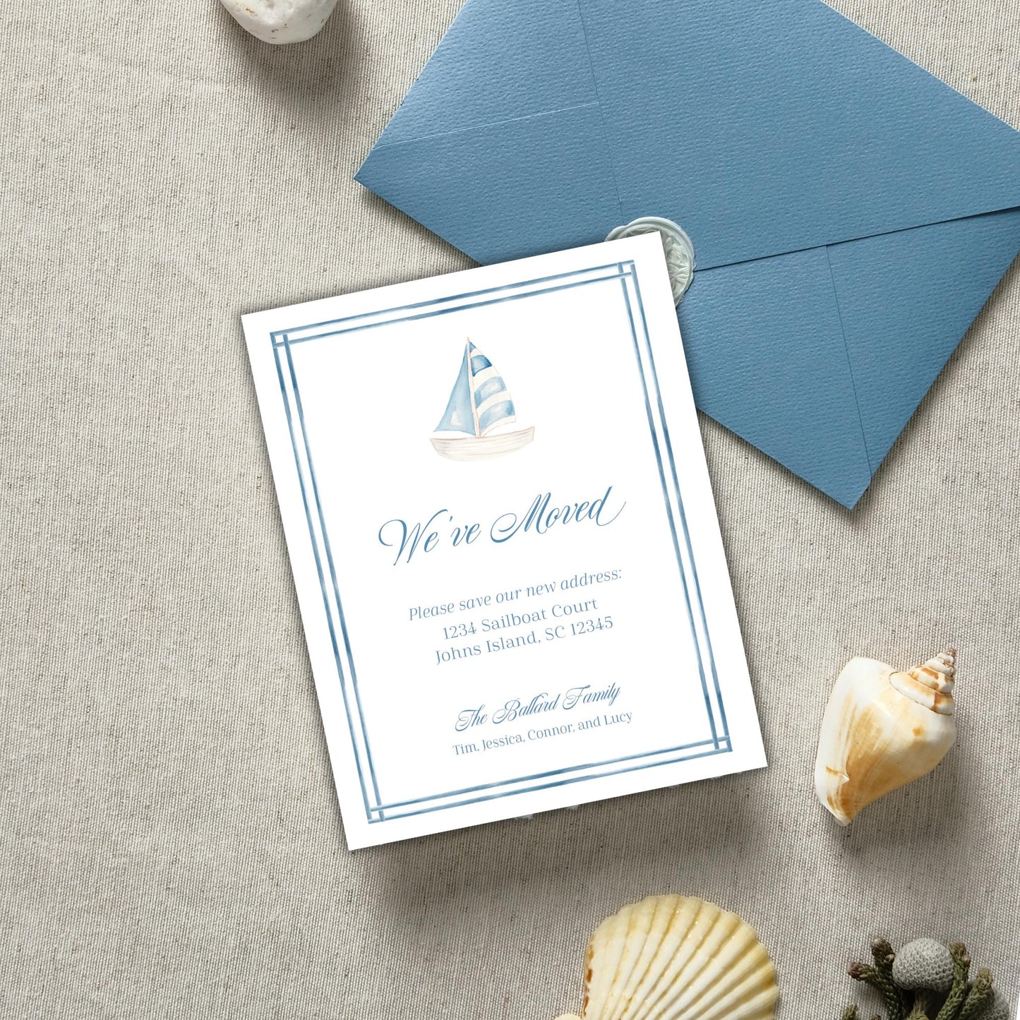 Sailing Away Moving Announcements