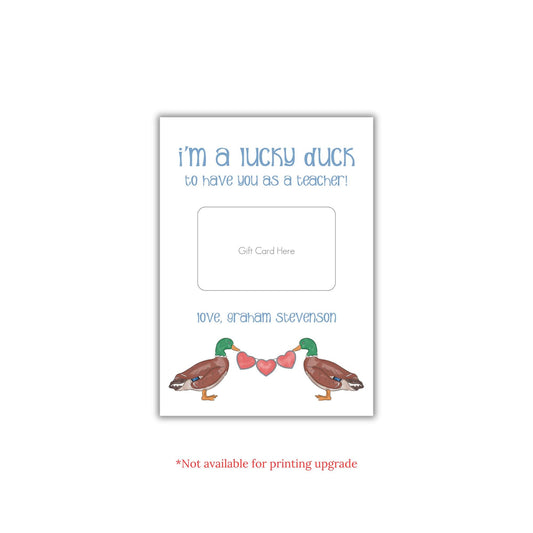 Lucky Duck Gift Card Holder