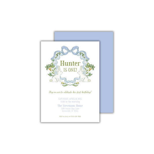 Somebunny is One Invitation - Blue