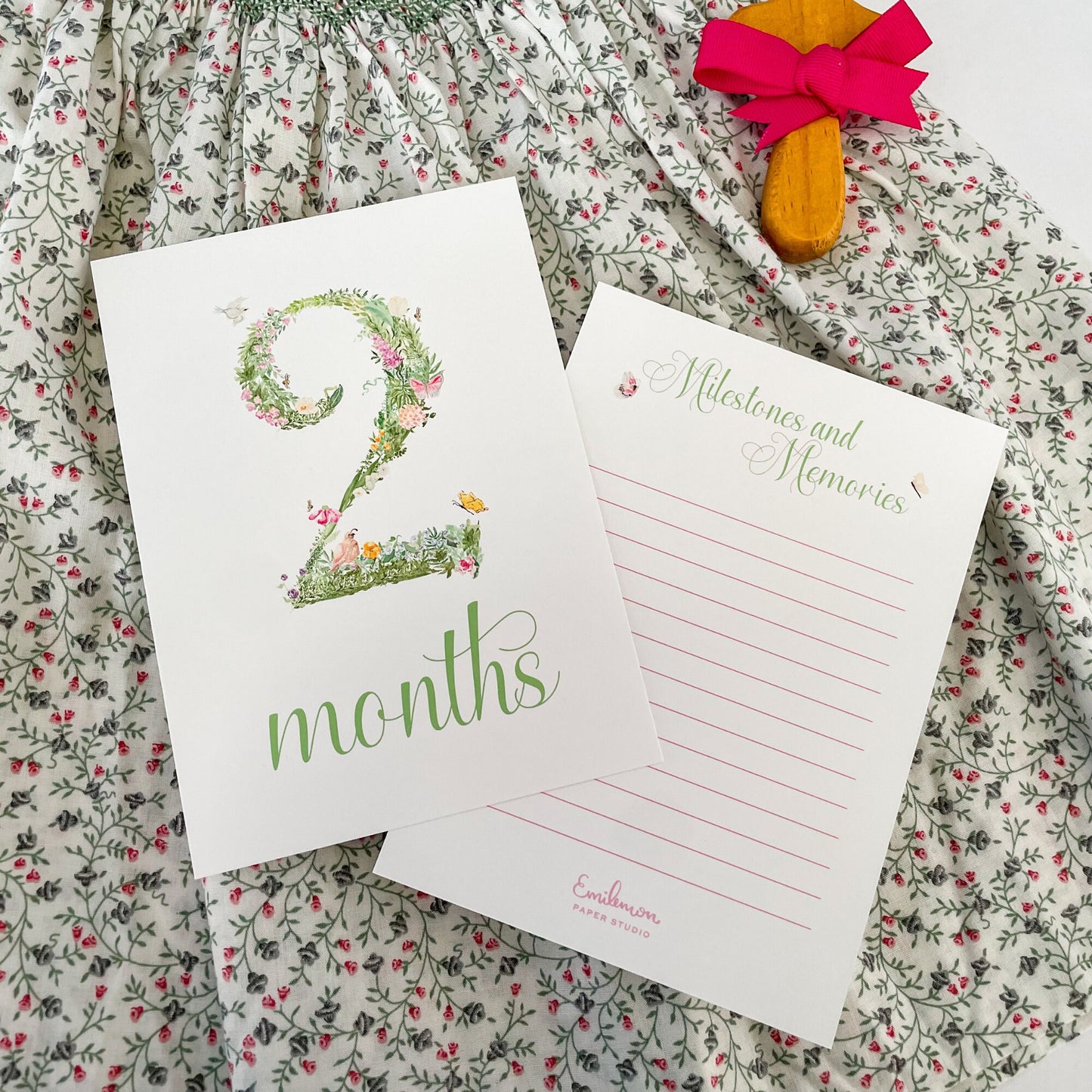 Floral Milestone Cards