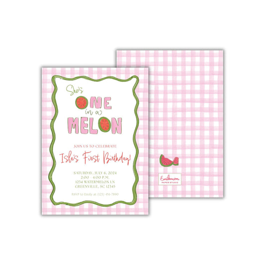 One in a Melon Invitation