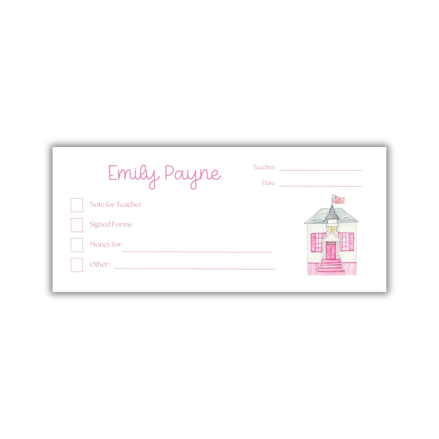 Schoolhouse Money Envelopes