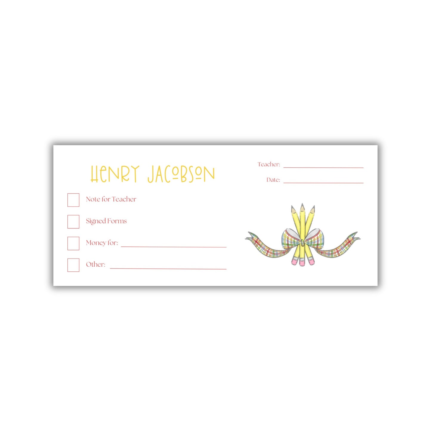 Pencil Bouquet Money Envelopes