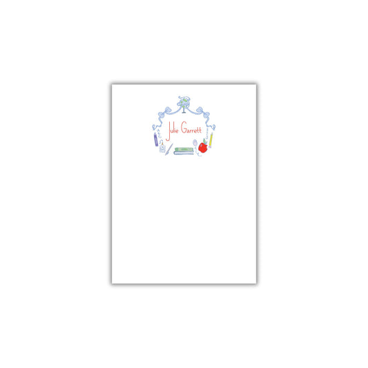 Schoolhouse Crest Notepad - Blue