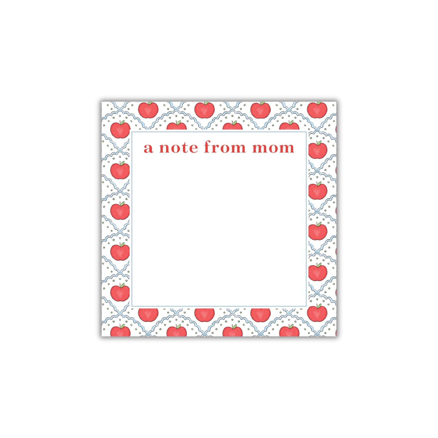 Scalloped Apple Lunch Box Notepad