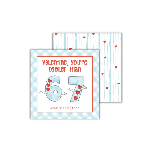 67 Valentine - Aqua/Red