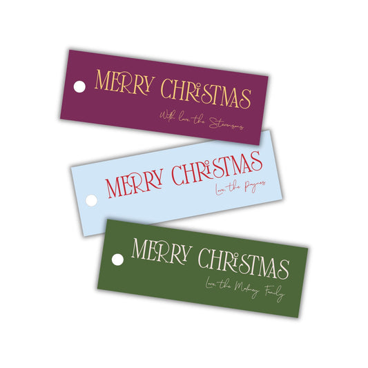 Choose Your Color Christmas Tags