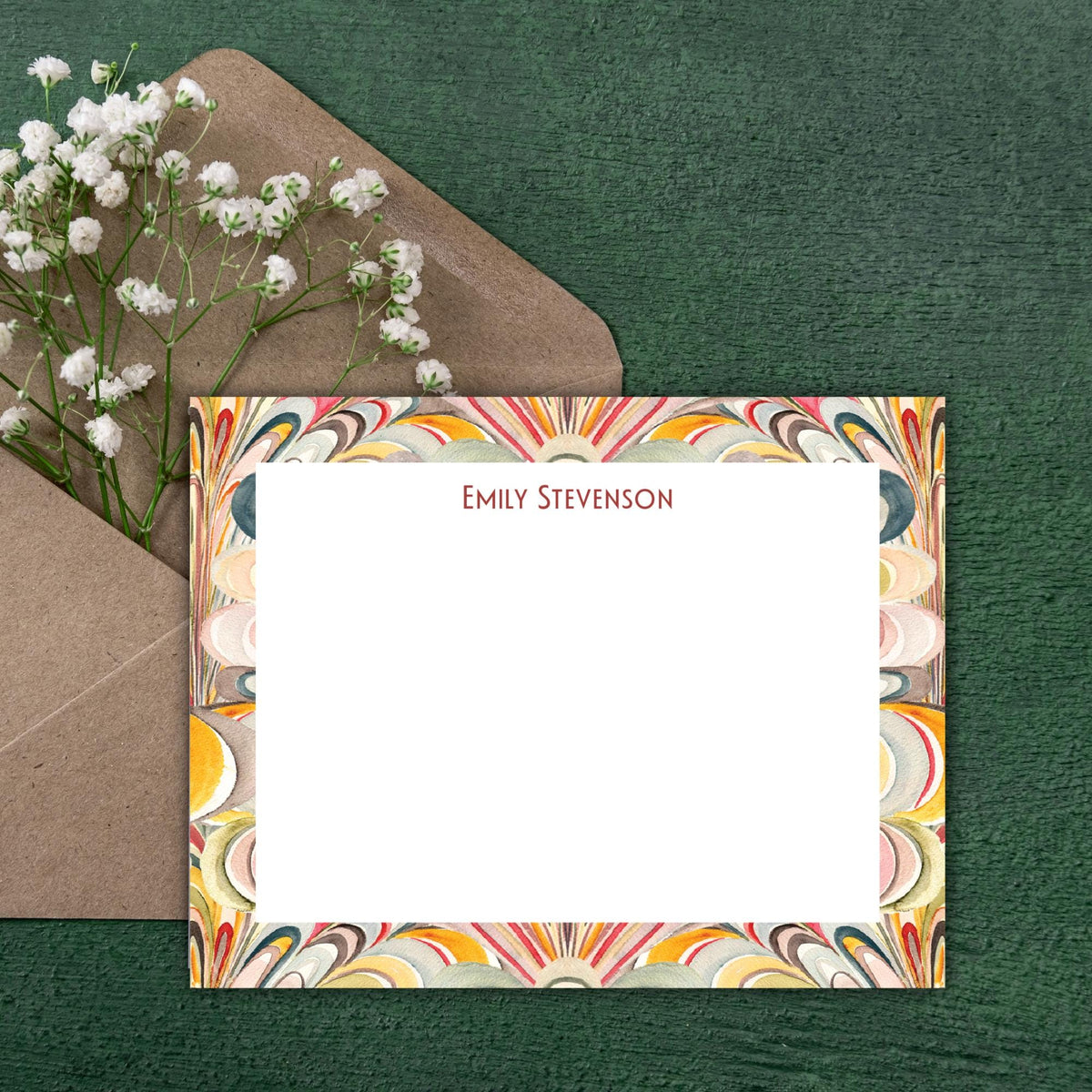 Art Deco Marble Notecards