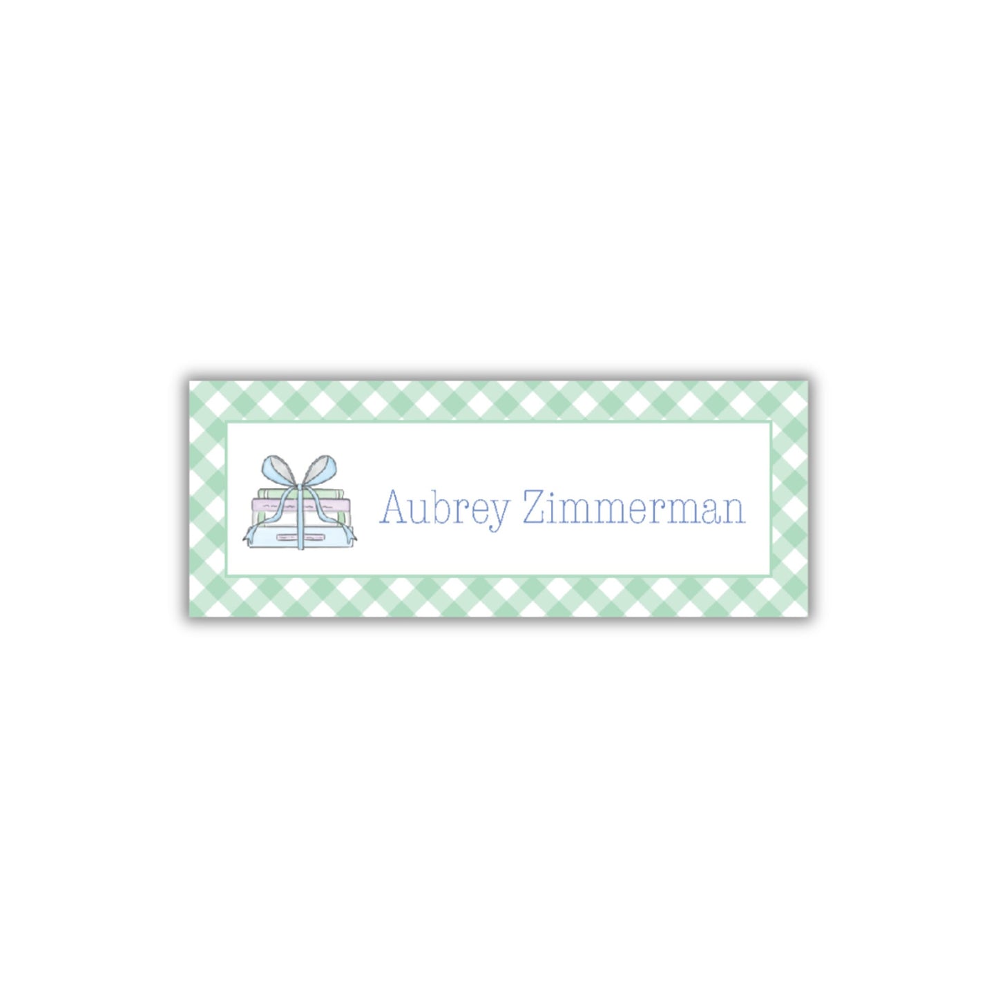 Book Stack Name Labels - Blue