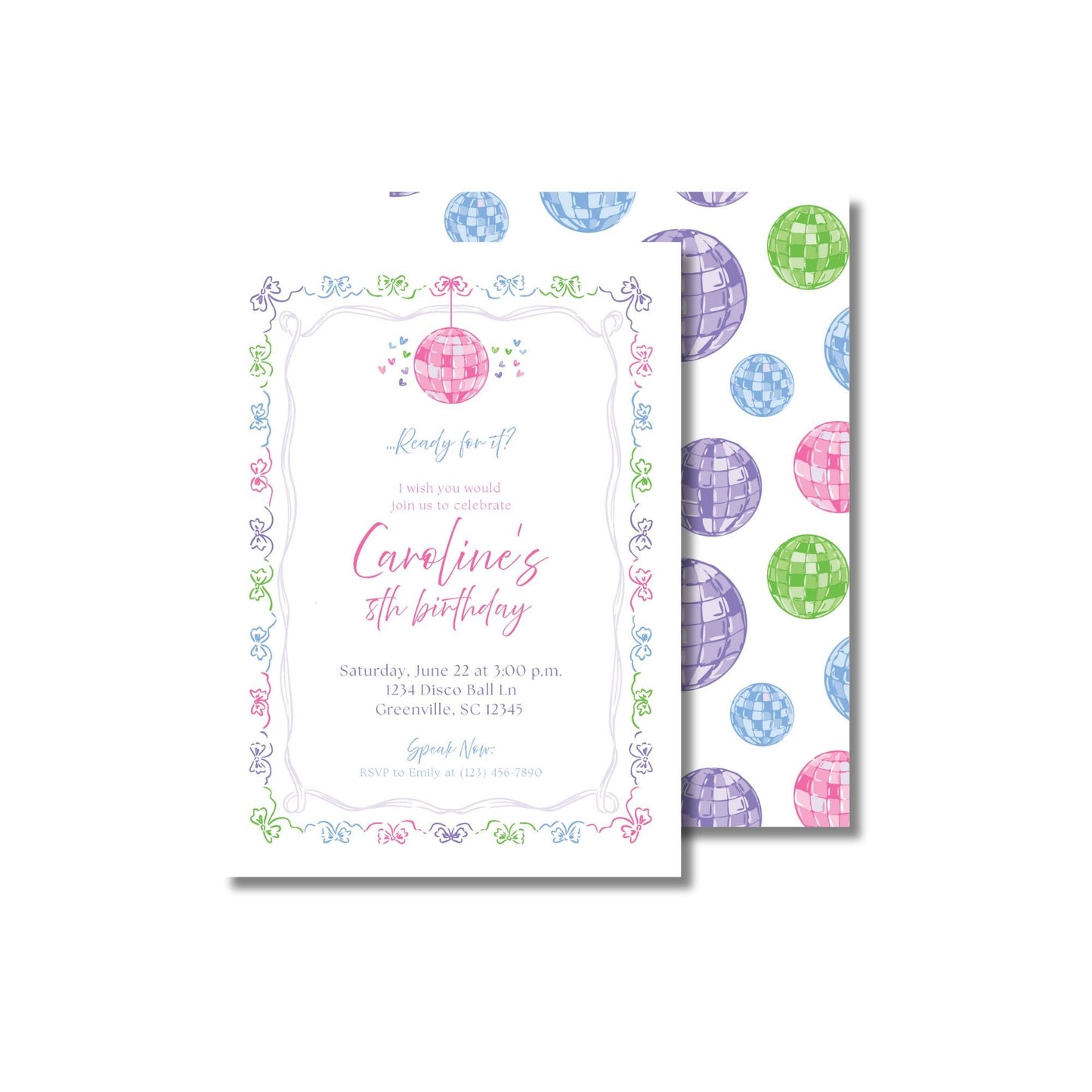 Disco Ball Invitation