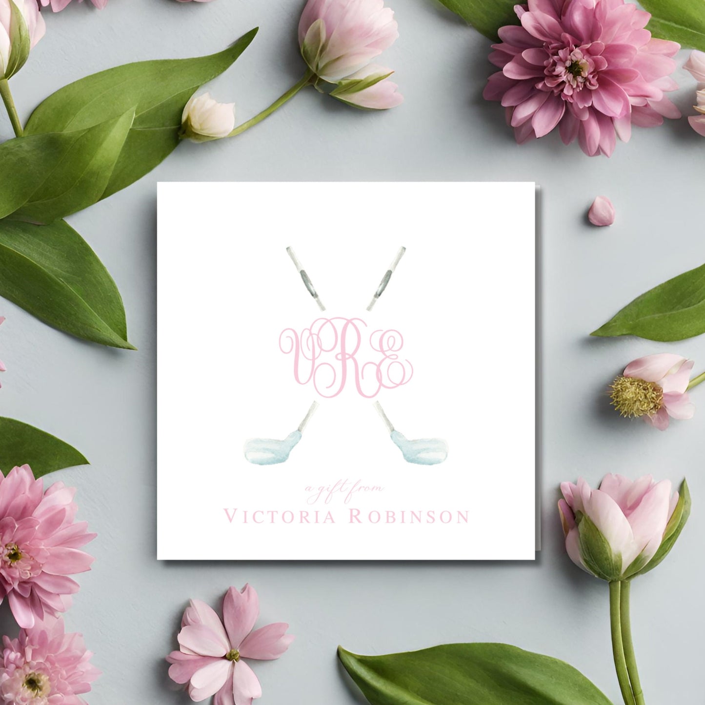 Golf Enclosure Cards - Pink