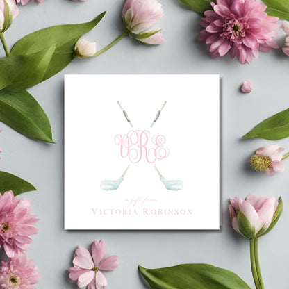Golf Enclosure Cards - Pink