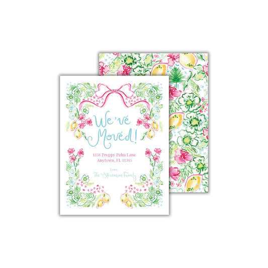 Preppy Blooms Moving Announcements