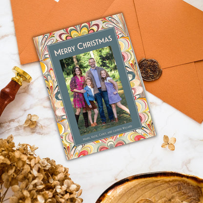 Deco Marble Christmas Card