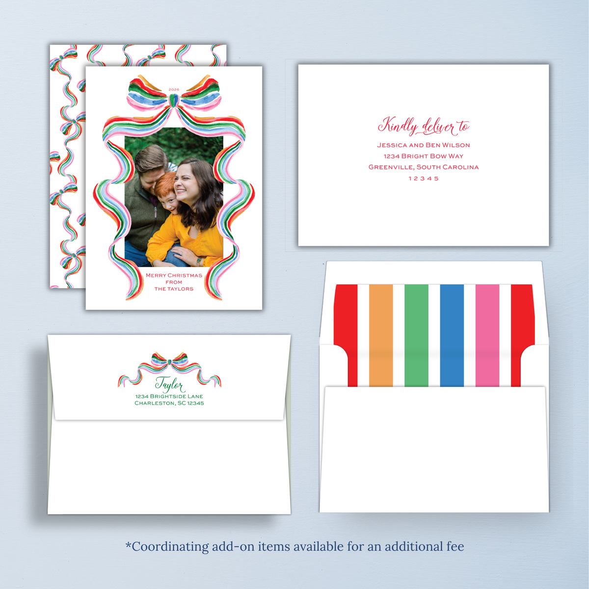 Bold Bow Christmas Card