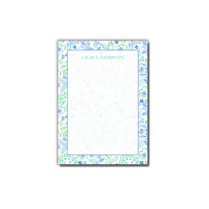 Aqua Paisley Notepad