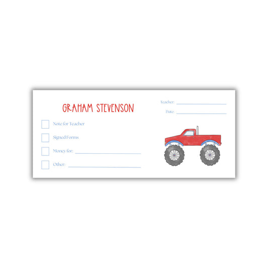 Monster Truck Money Envelopes