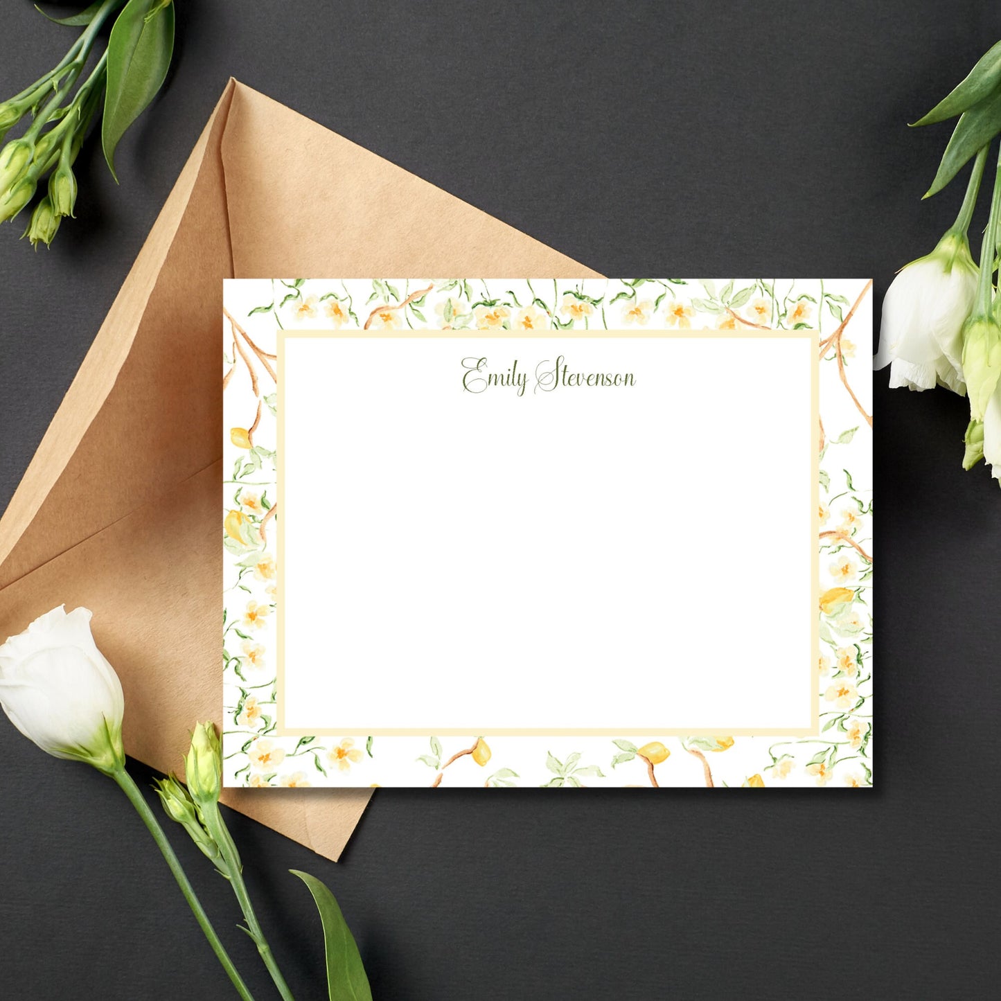 Lemon Chinoiserie Notecards