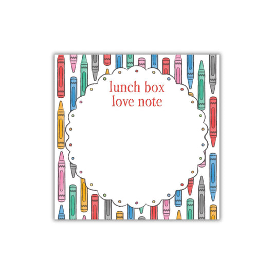 Scalloped Crayons Lunch Box Notepad