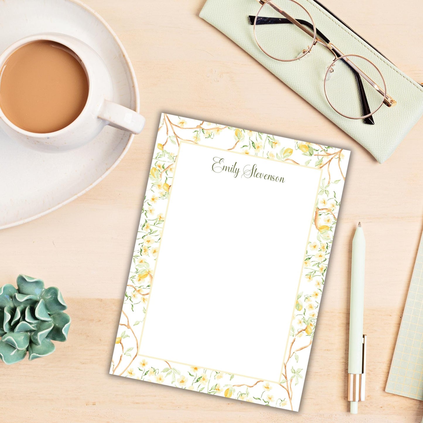 Lemon Chinoiserie Notepad