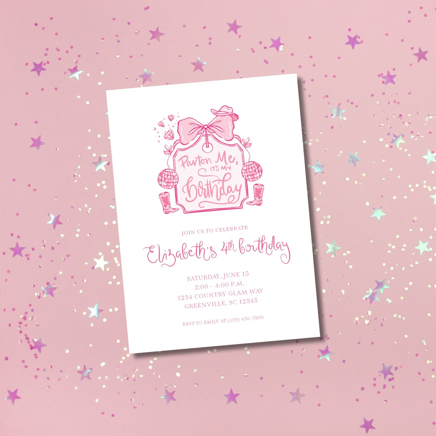 Parton Me Invitation