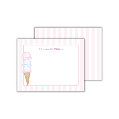 a note with an ice cream cone on it