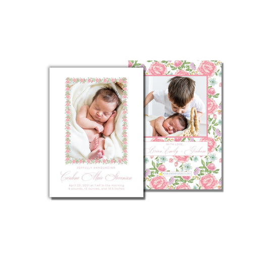 Swoony Blooms Birth Announcement