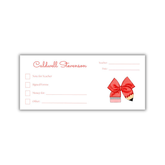 Pencil Bow Money Envelopes