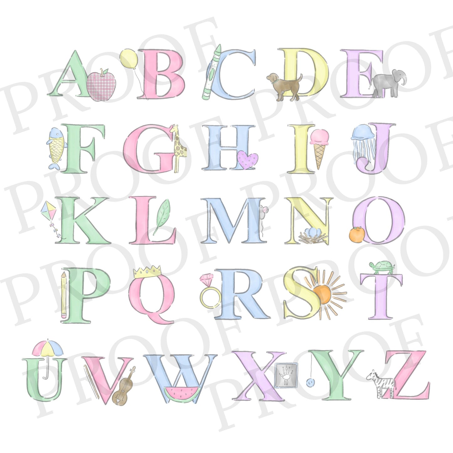 Illustrated Letter Money Envelopes