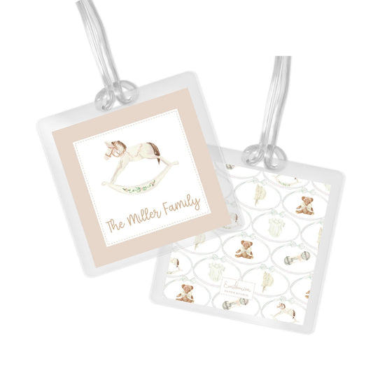 Rocking Horse Bag Tag - Tan