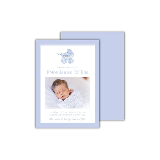 a card with a baby&#39;s picture on it