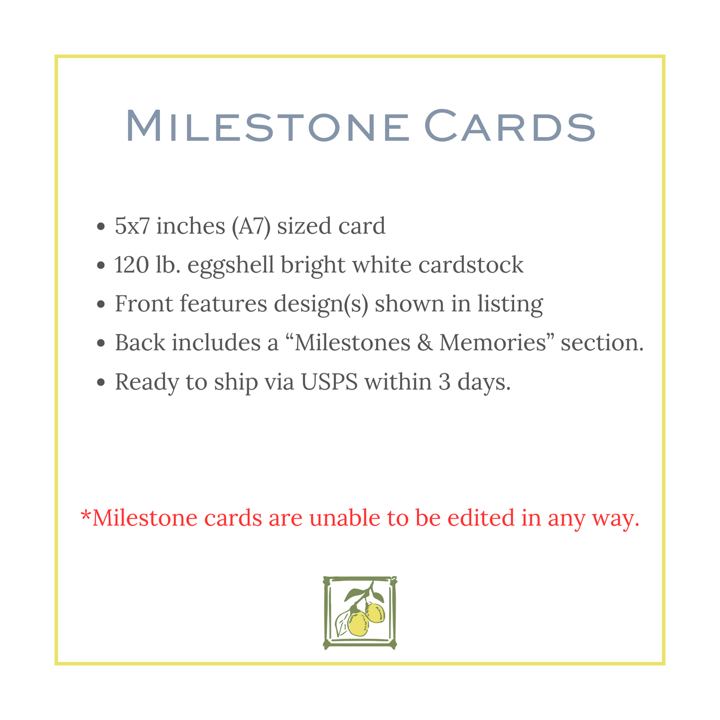 Snips and Snails Milestone Cards